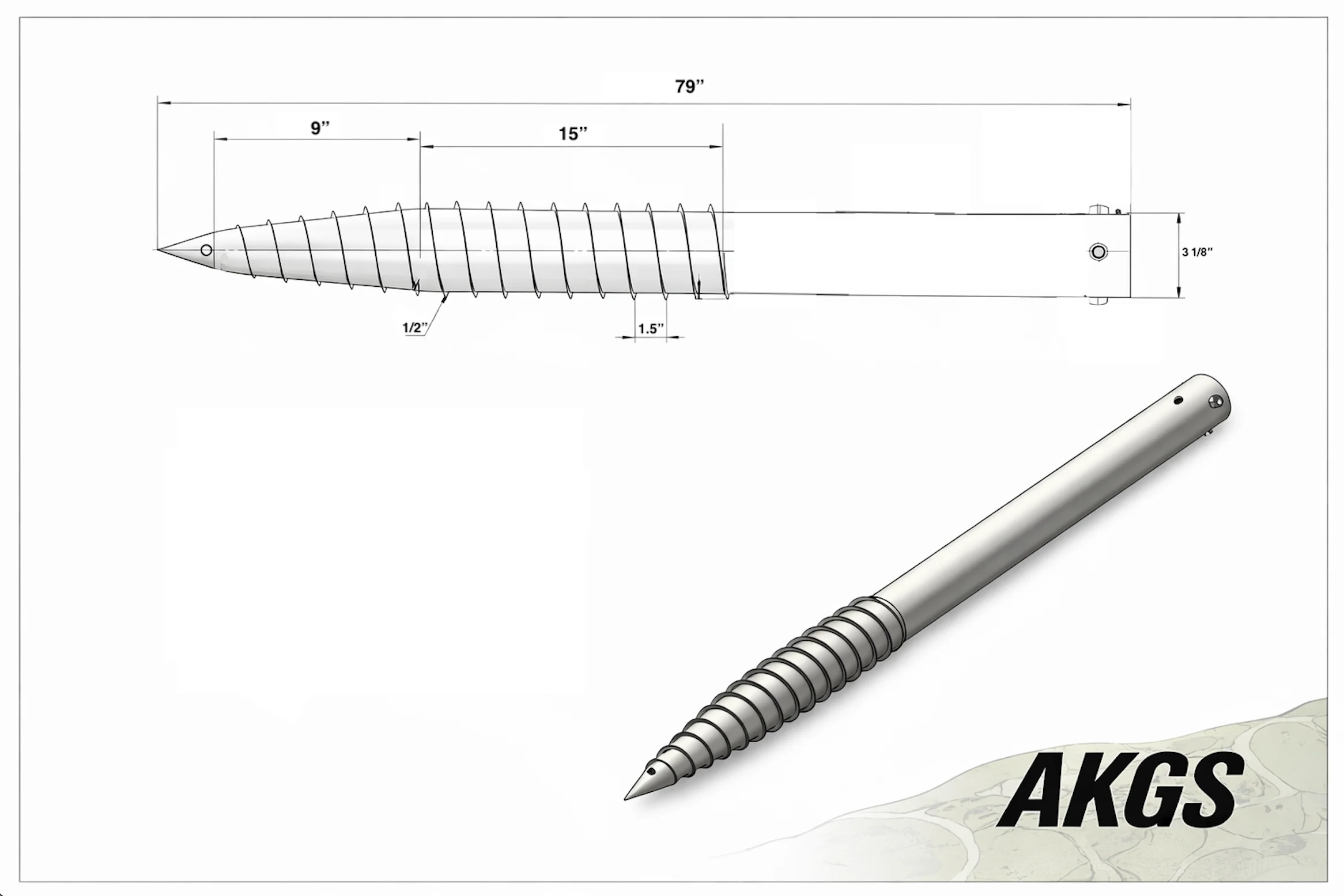 Standard Ground Screw head